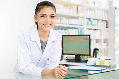 pharmacist smiling 